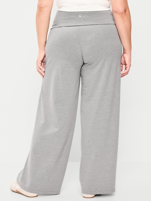 Image number 7 showing, High-Waisted PowerChill Fold-Over Wide-Leg Pants