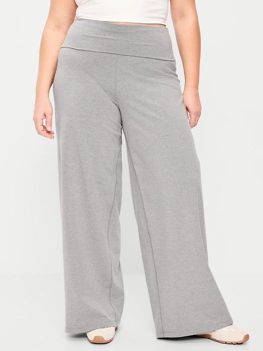 Image number 6 showing, High-Waisted PowerChill Fold-Over Wide-Leg Pants