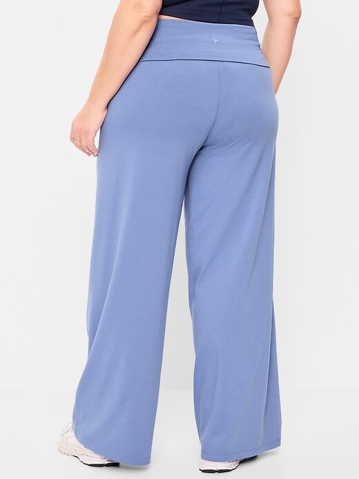 Image number 6 showing, High-Waisted PowerChill Fold-Over Wide-Leg Pants