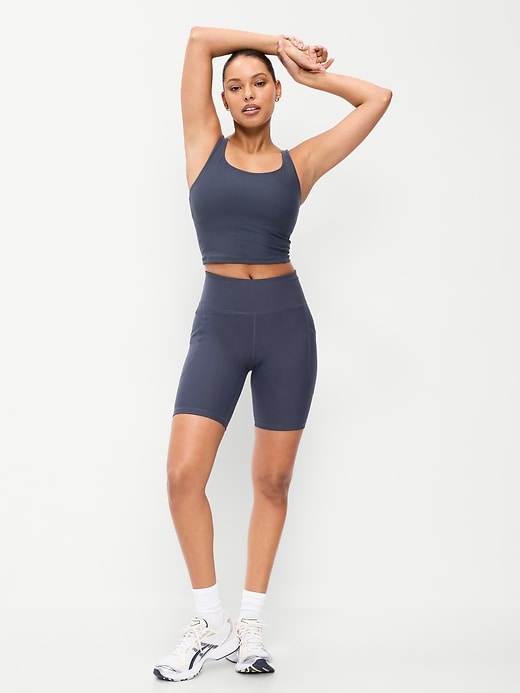 Image number 9 showing, High-Waisted PowerSoft Biker Shorts -- 8-inch inseam
