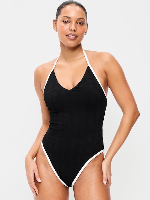 V-Neck Halter Swimsuit