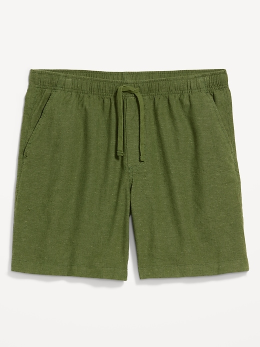 Image number 5 showing, Linen-Blend Jogger Shorts -- 7-inch inseam
