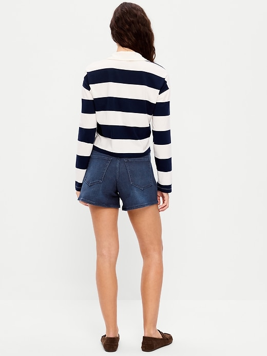 Image number 3 showing, High-Waisted Wow Jean Shorts -- 4-inch inseam