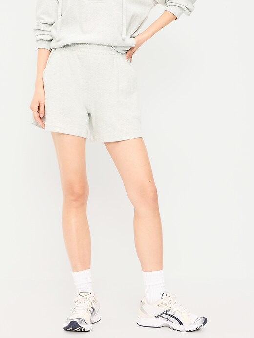 Image number 2 showing, High-Waisted Relaxed Shorts -- 5-inch inseam