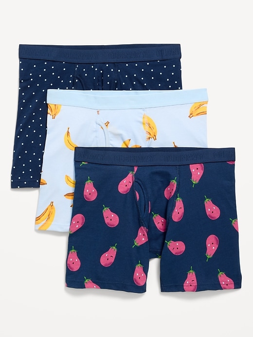 Image number 1 showing, Printed Boxer-Brief Underwear 3-Pack -- 6.25-inch inseam