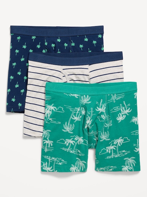 Printed Boxer-Brief Underwear 3-Pack -- 6.25-inch inseam