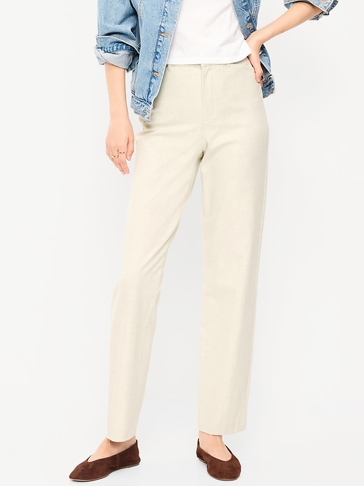 Image number 2 showing, High-Waisted Pixie Straight Pants