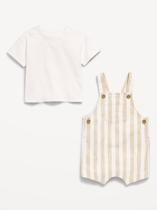 Image number 2 showing, Short-Sleeve T-Shirt and Shortalls Set for Baby