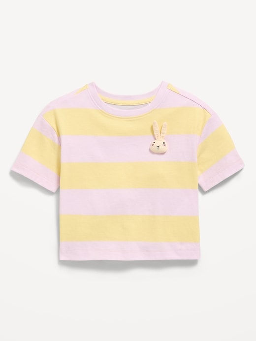 Image number 2 showing, Boxy Short-Sleeve Applique T-Shirt for Toddler Girls