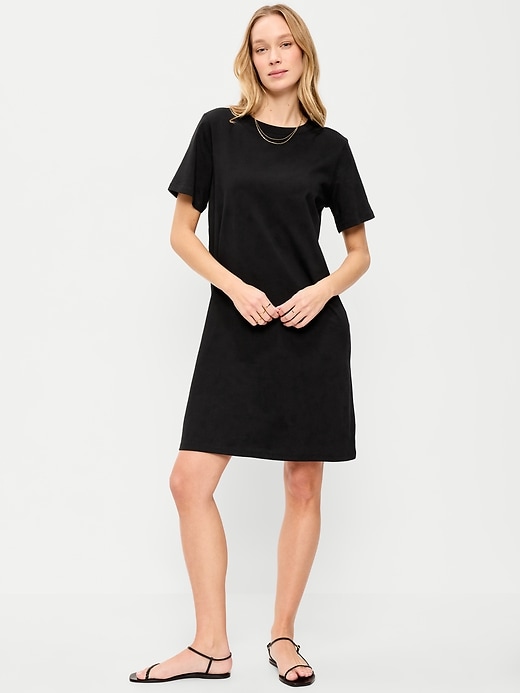 Image number 1 showing, Vintage Crew-Neck Mini T-Shirt Dress