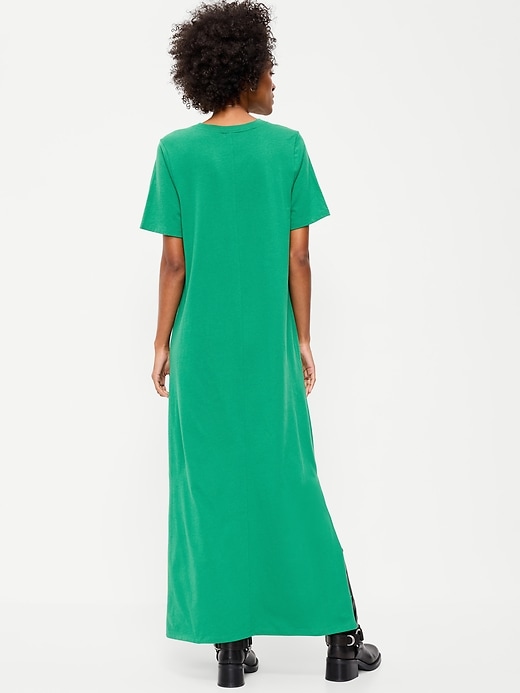 Image number 2 showing, Vintage Crew-Neck Maxi Dress