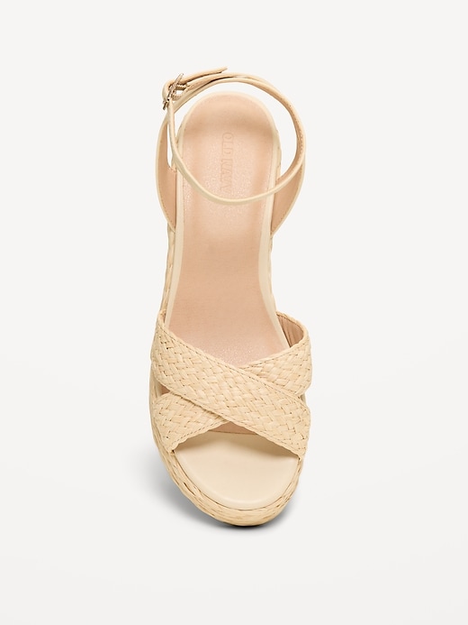 Image number 2 showing, Raffia Platform Sandals for Women