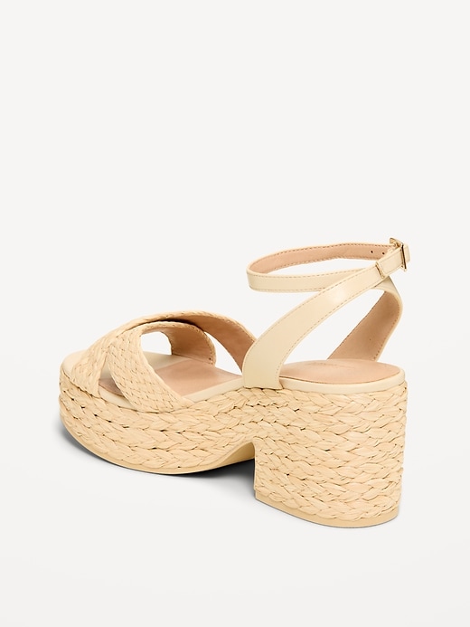 Image number 4 showing, Raffia Platform Sandals for Women