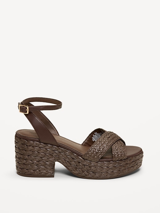 Image number 3 showing, Raffia Platform Sandals for Women
