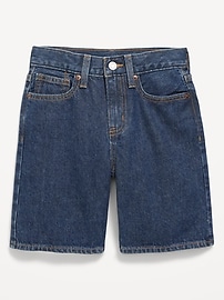 Image number 1 showing, Knee Length Baggy Jean Shorts for Boys