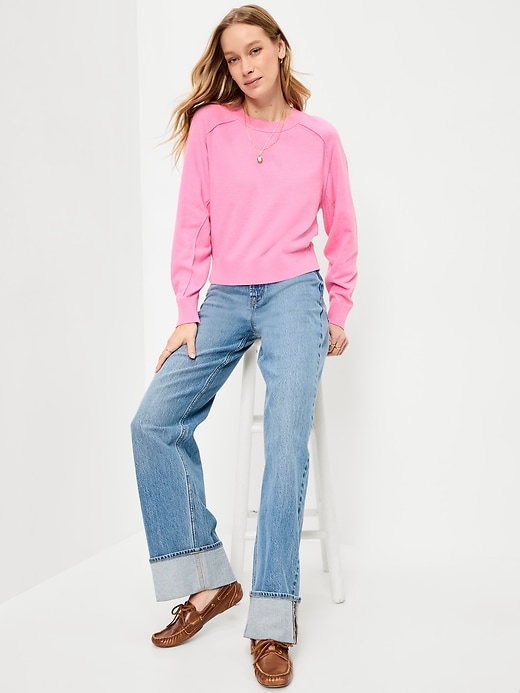 Image number 3 showing, SoSoft Lite Crew-Neck Cropped Sweater