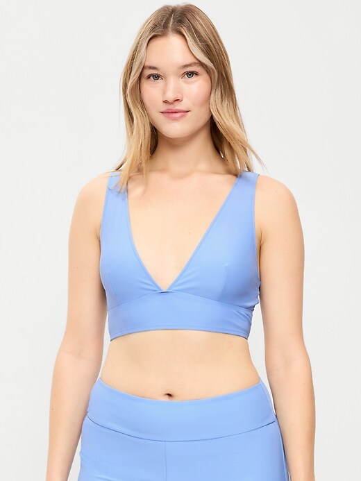 Image number 5 showing, Matte Longline Bikini Swim Top