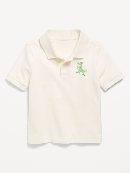 Image number 1 showing, Printed Short-Sleeve Pique Polo Shirt for Toddler Boys