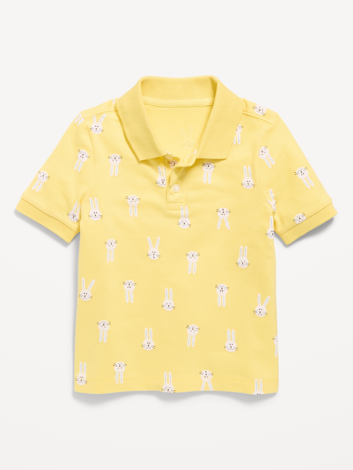 Printed Short-Sleeve Pique Polo Shirt for Toddler Boys