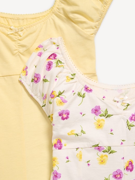 Image number 3 showing, Short-Sleeve Romper 2-Pack for Girls