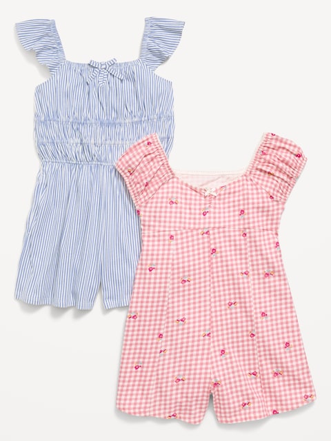 Short-Sleeve Romper 2-Pack for Girls
