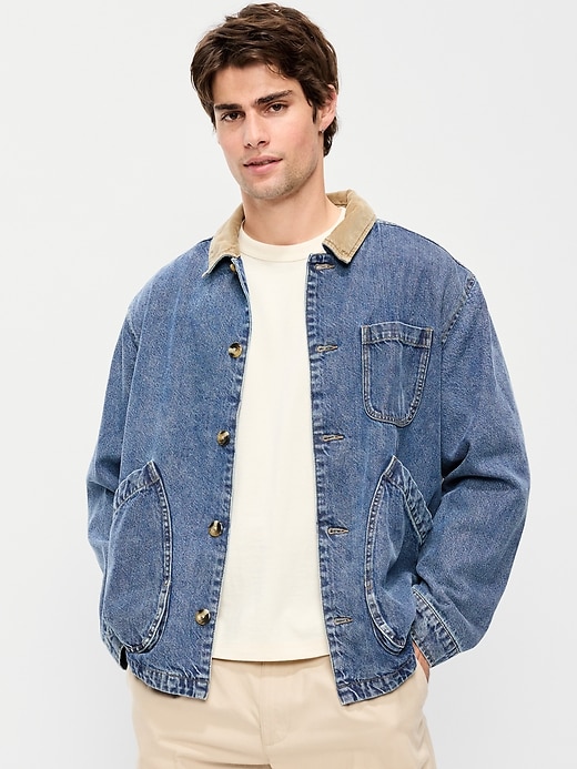 Image number 1 showing, Loose Jean Workwear Jacket
