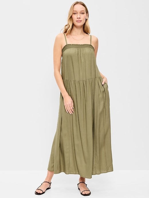 Image number 1 showing, Airy Smocked Maxi Dress