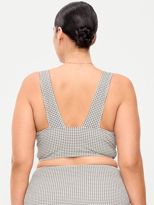 Image number 6 showing, Pique Longline Bikini Swim Top