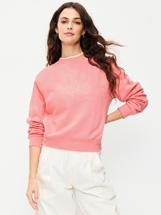 L'image numéro 3 présente Chandail en coton ouaté rétro à logo imprimé