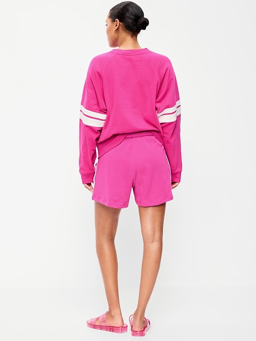 Image number 3 showing, High-Waisted Pull-On Shorts -- 5-inch inseam