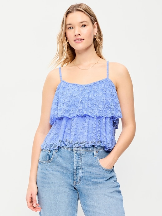 Image number 6 showing, Tiered Lace Ruffle Top