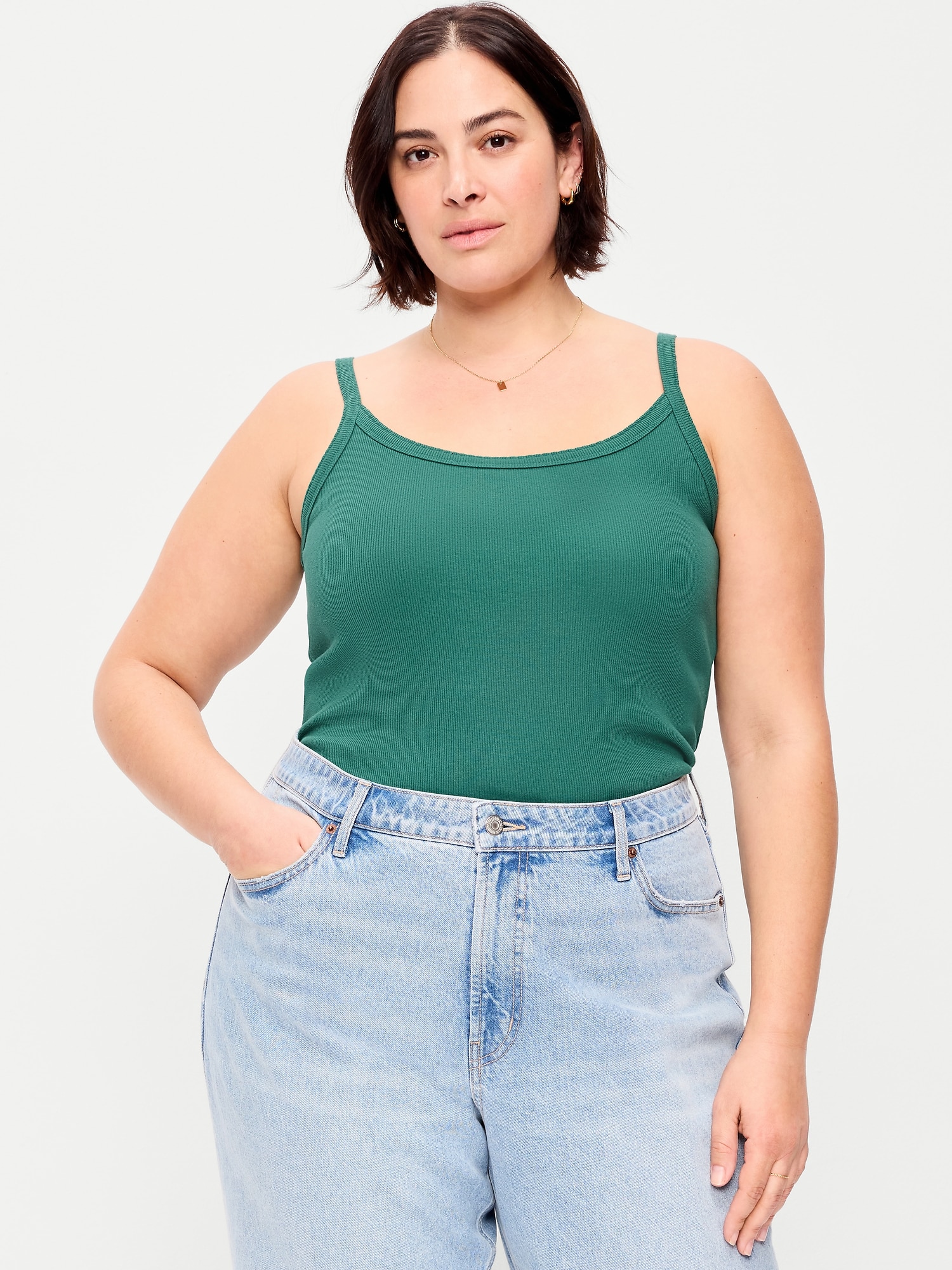 Rib-Knit Cami Tank Top