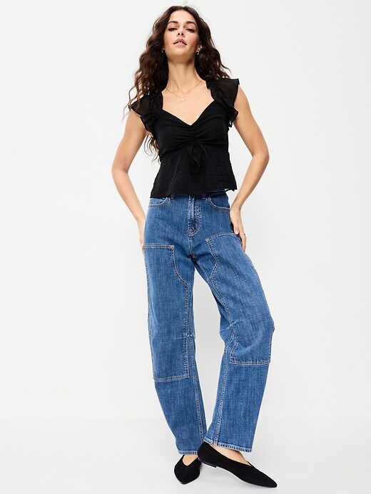 Image number 3 showing, Flutter-Sleeve Fit & Flare Top