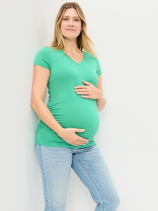 Image number 3 showing, Maternity V-Neck T-Shirt