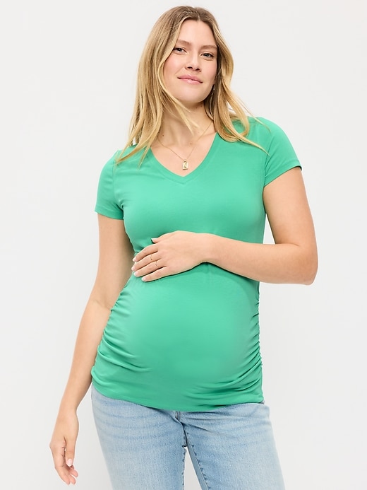 Image number 1 showing, Maternity V-Neck T-Shirt