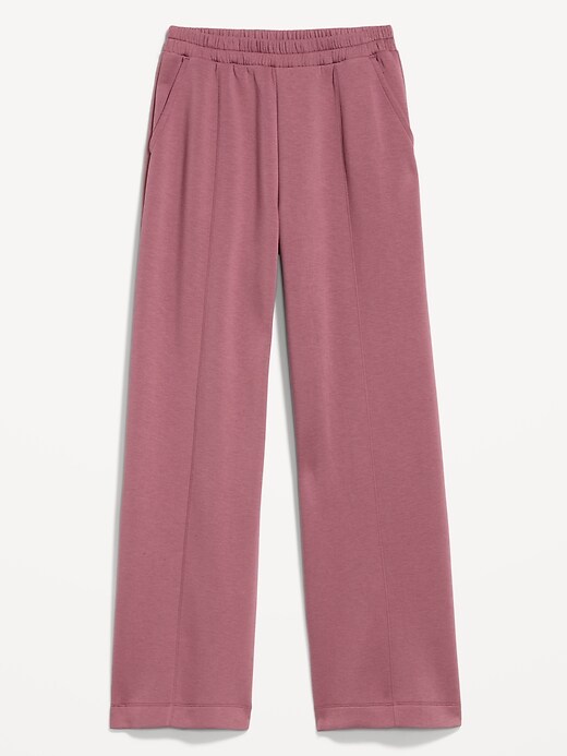 Image number 7 showing, High-Waisted Bounce Fleece Wide-Leg Sweatpants
