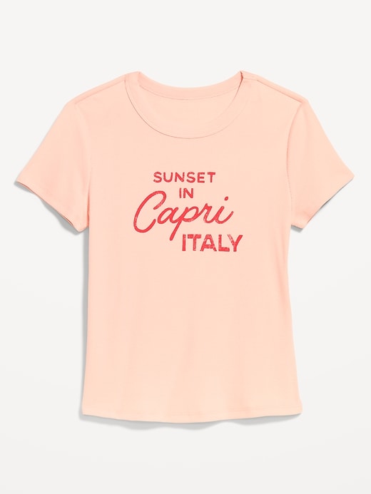 L'image numéro 3 présente T-shirt moulant à imprimé