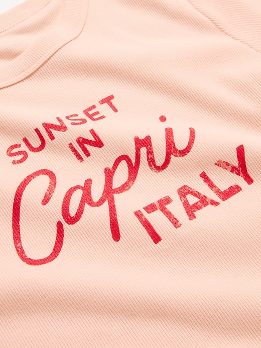 L'image numéro 2 présente T-shirt moulant à imprimé