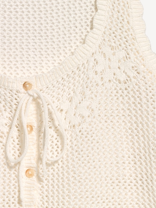 Image number 5 showing, Sleeveless Seaside Cotton Crochet Tank Top