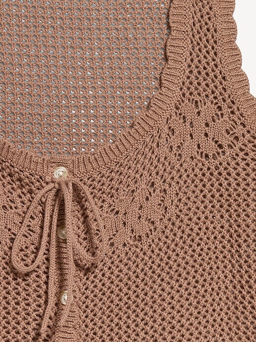 Image number 5 showing, Sleeveless Seaside Cotton Crochet Tank Top