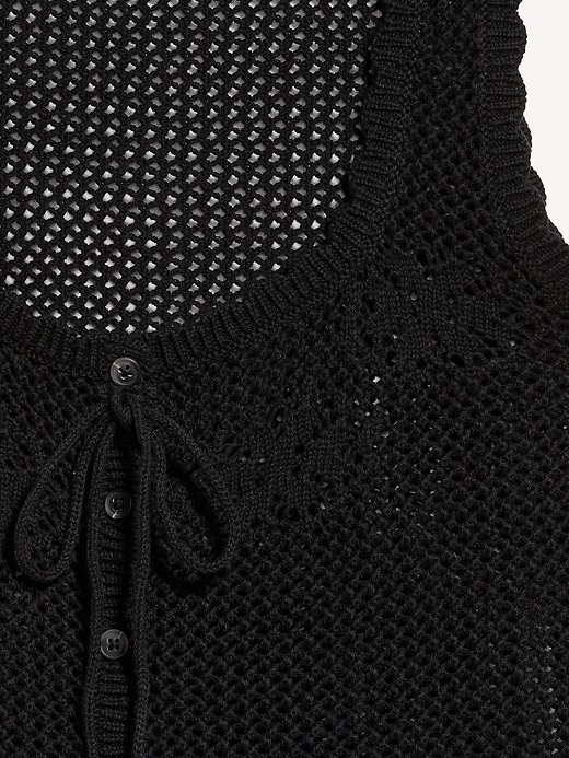 Image number 5 showing, Sleeveless Seaside Cotton Crochet Tank Top