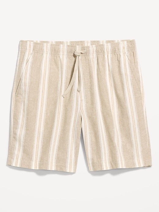 Image number 4 showing, Linen-Blend Jogger Shorts -- 7-inch inseam