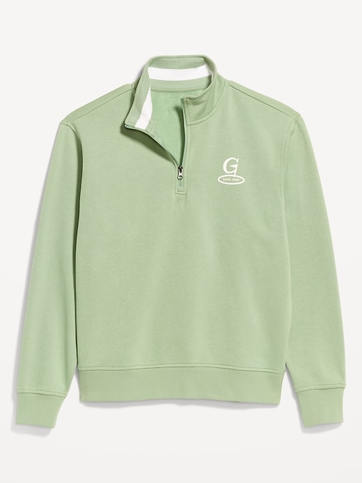 L'image numéro 4 présente Chandail en molleton à glissière au quart Première nécessité