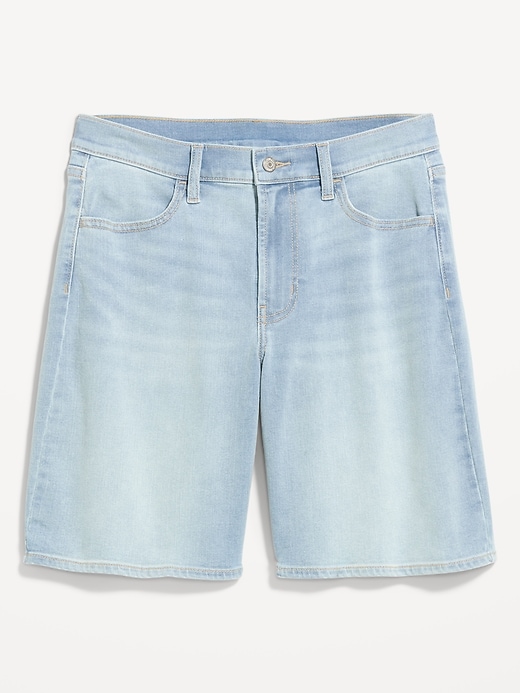 Image number 4 showing, High-Waisted Wow Jean Shorts -- 9-inch inseam