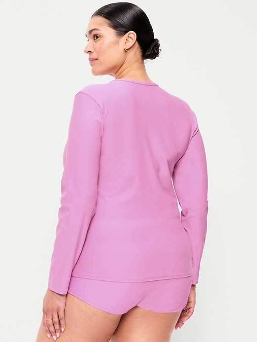 Image number 4 showing, Long-Sleeve Matte Rashguard Swim Top