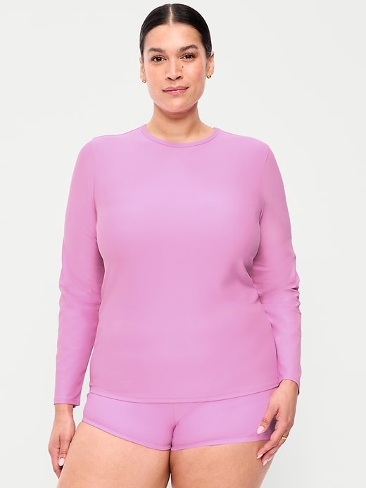Image number 3 showing, Long-Sleeve Matte Rashguard Swim Top