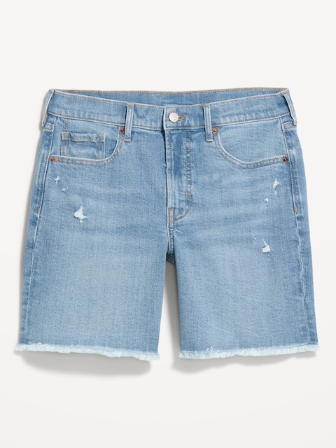 High-Waisted OG Jean Cut-Off Shorts -- 7-inch inseam