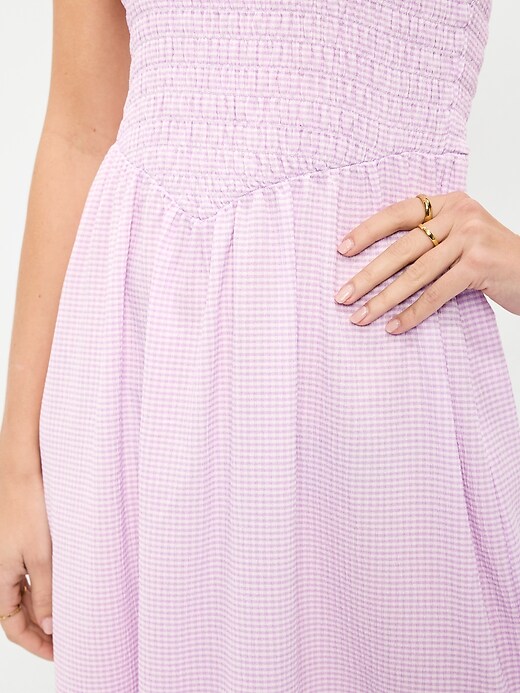 Image number 4 showing, Fit & Flare Sleeveless Smocked-Bodice Midi Dress