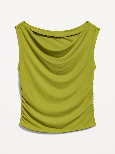 HAUT RUCHÉ À ENCOLURE FENDUE