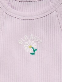 Image number 2 showing, Fitted Ribbed Logo-Graphic Halter Tank Top for Toddler Girls